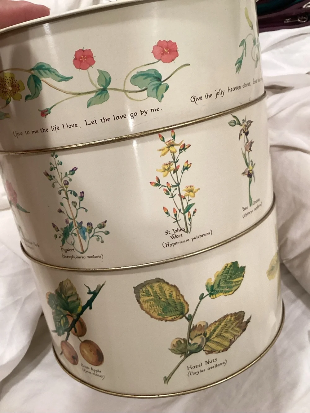 Webb & Bower Ltd. 3-tier stacking Metal cookie Tins RARE FIND